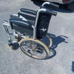 CARROZZINA DISABILI PIEGHEVOLE SLIM A RUOTE GRANDI