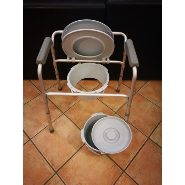 Wc portatile, regolabile in altezza, sostiene fino ad 1 quin